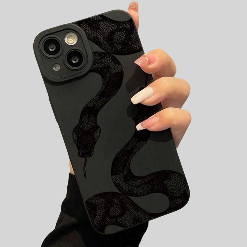 Creative Snake Pattern Phone Case, TPU Full Body Drop-resistant Phone Protector, Decorative Phone Protective Cover Compatible with iPhone X 11 12 13 14 15 Pro Max Plus, Phone Cases