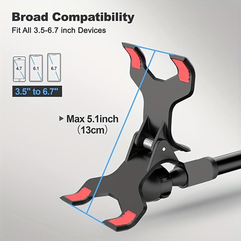 Gooseneck Cell Phone Holder, Universal 360 Flexible Phone Stand Lazy Bracket Mount Long Arms Clamp For Phone 13 Pro Xs Max XR X 8 7 6 6s Plus And Other 3.5~6.7'' Device.