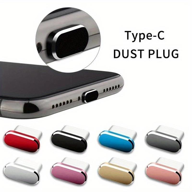 Anti-dust Type-C Dust Plug, Phone Charging Ports Stopper Cover, Mobile Phone Parts For iPhone 15 Pro Max Plus 15PM Xiaomi Samsung Huawei