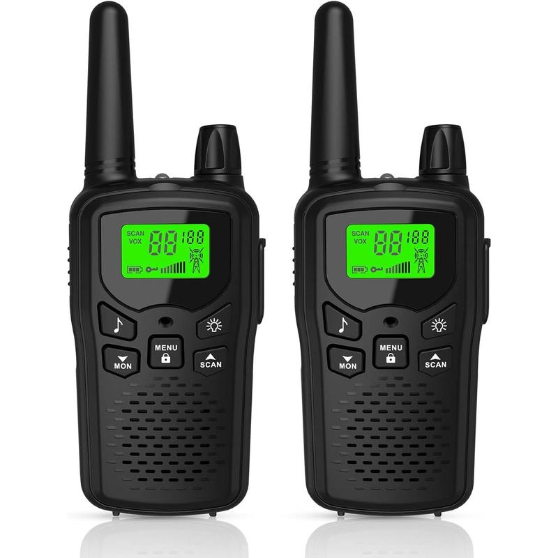 Vintage Bird Shop Walkie Talkies, Long Rang Walkie Talkies with 22 FRS Channels,Walkie Talkies for Adults with Lamp,VOX,LCD Display for Outdoor Activities Black