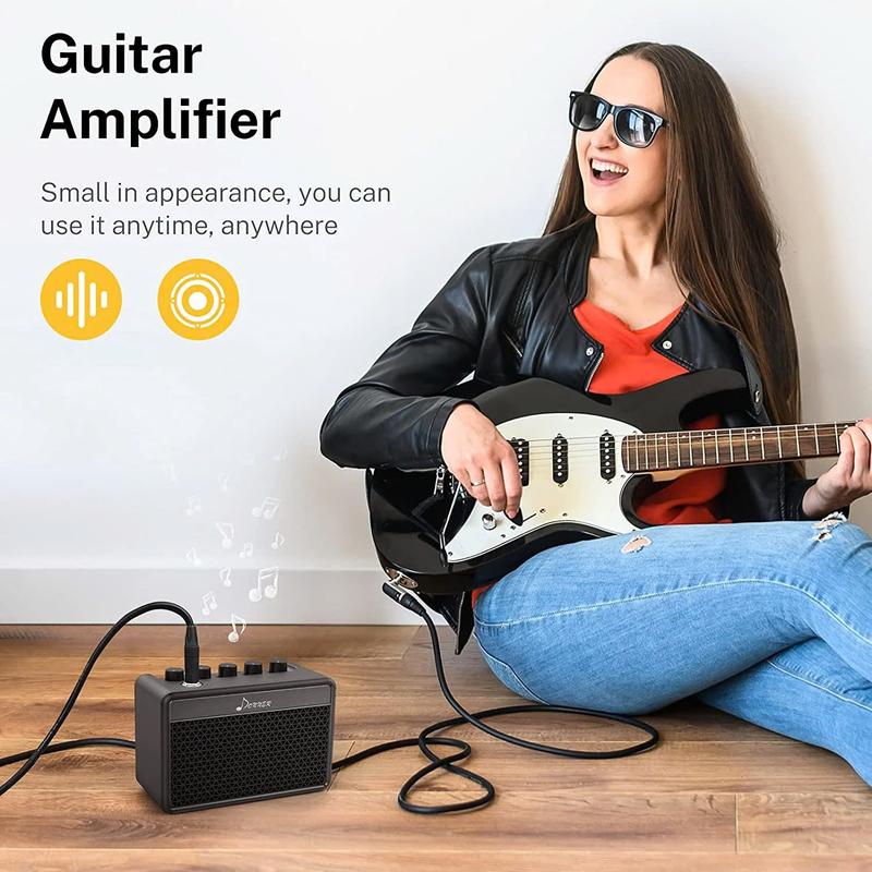 Mini Guitar Amp Small Electric Guitar Amplifier 5W Portable for Desktop Practice with a Retro British Tone DA-10 - YOUTH MUSIC