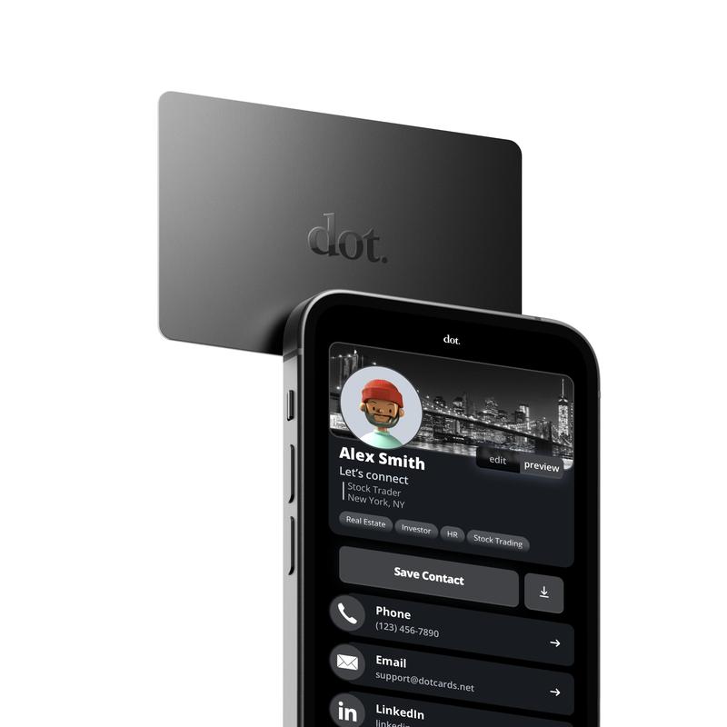 dot. Card - Digital Business Card - Tap to Share NFC - iPhone & Android