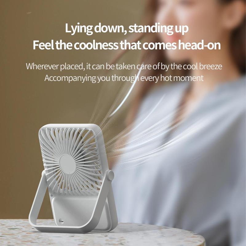 [Free! ship] Cooling Desk Fan 3 Speed Adjustable with 360 Tilt Folding Table Fan USB Rechargeable Desktop Fan, Summer Portable Fan, Strong Wind Small Personal Fan,  USB-C Corded Powered Mini Fan for Office Desktop Bedroom, Household Appliances