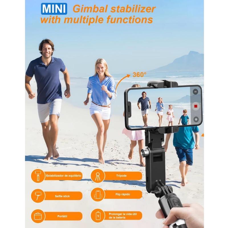 Gimbal Stabilizer for Smartphone,KOSCHEAL 2-Axis Auto Face Tracking Selfie Stick for iPhone,360°Rotation with Remote for Android and iPhone,Ideal for Vlogging,YouTube,TikTok Video Recording