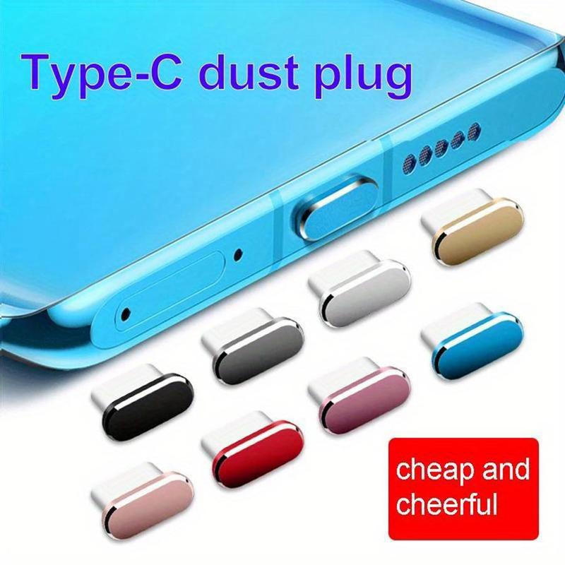 Anti-dust Type-C Dust Plug, Phone Charging Ports Stopper Cover, Mobile Phone Parts For iPhone 15 Pro Max Plus 15PM Xiaomi Samsung Huawei