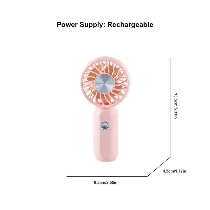 Portable Handheld Fan, 1 Count USB Rechargeable 3-speed Wind Adjustment Fan, Mini Fan for Home, Office, Outdoor, Travel