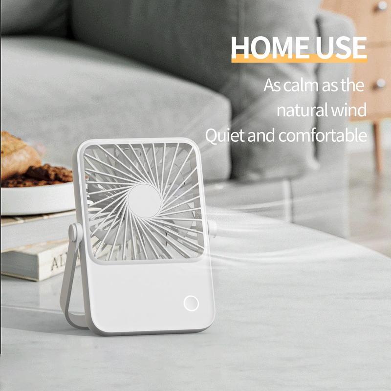 [Free! ship] Cooling Desk Fan 3 Speed Adjustable with 360 Tilt Folding Table Fan USB Rechargeable Desktop Fan, Summer Portable Fan, Strong Wind Small Personal Fan,  USB-C Corded Powered Mini Fan for Office Desktop Bedroom, Household Appliances