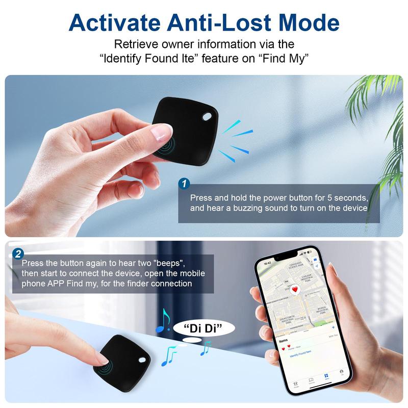 Smart GPS Tracker, 1 Count Rechargeable Mini Locator Compatible with iOS Find My APP, Anti-loss Alert Device, GPS Smart Device, Anti-loss Locator for Car Keys, Pet, Elderly