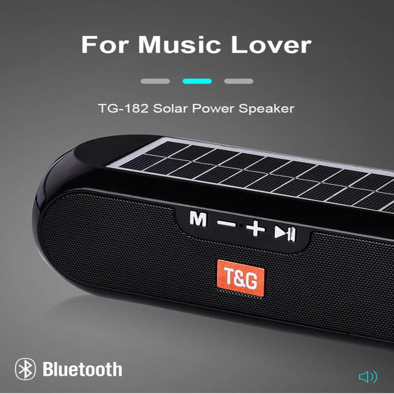 12000mAh Bluetooth Column Speaker Solar Power Bank Portable TWS Hifi Stereo Music Box Wireless Boombox Loudspeaker Outdoor Caixa De Som