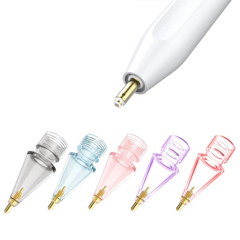 Tablet Pencil Tip Compatible with Apple Pencil 1st & 2nd Generation, Wear-resistant & Non-slip Transparent Pencils Tips, Practical Pencil Tip Accessories