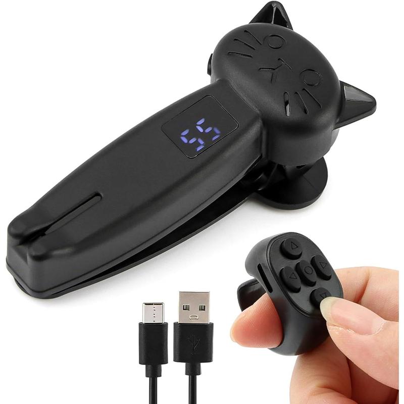 New ProductNew TIK Tok eBook Bluetooth Remote Page Turner, Rechargeable Smart Scroll Ring Click Controller, Compatible with iOS and Android (Black) Free One Clicker