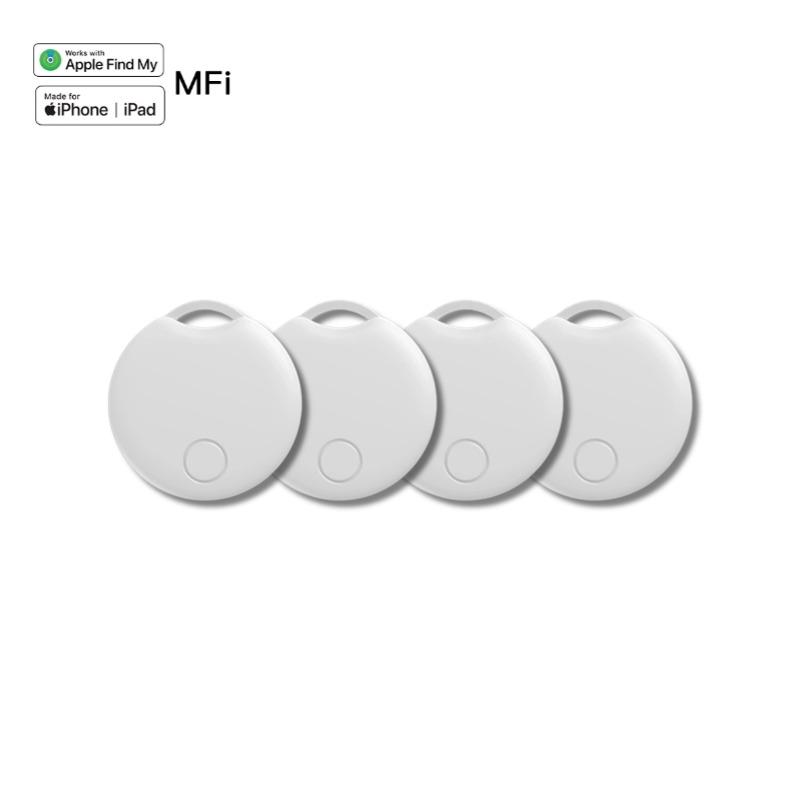 RSH Key Finder (ITag09 White, 5 Pack)，Smart Bluetooth Tracker，Compatible with Apple Find My (iOS only)，Key Locator, Backpack, Wallet, Suitcase，IP65 Waterproof；