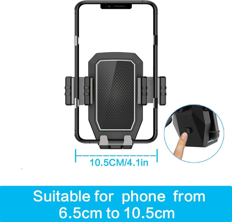 Heavy Duty Truck Phone Holder Mount with 16.9 Inch Long Arm, Super Suction Cup, and 360 Rotation, Compatible with , , and All Smartphones