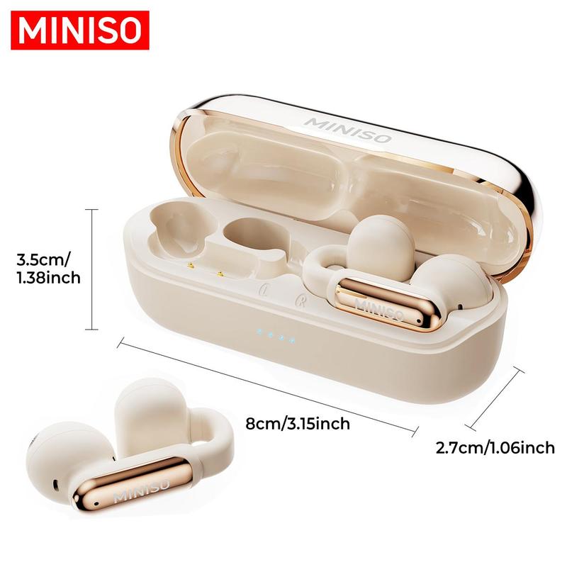 MINISO X36 Wireless Bone Conduction Earphones, Waterproof Earbuds, Bluetooth-compatible Wireless Earbuds for Mobile Phone, Ear Clip Design Running Earphones