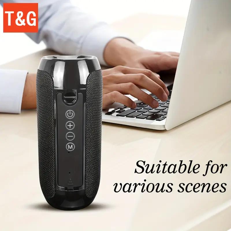 1pc TG117 Portable Wireless Speaker with Subwoofer - TWS Stereo, 3D Surround Sound, Aux & USB Input, Adjustable Volume, Hands-Free Calling, FM Radio, Rechargeable Battery, USB Charging, 36V Max, No Assembly Required, Ideal for Outdoor Use