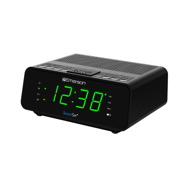 Emerson SmartSet Dual Alarm Clock Radio with AM FM Radio, Dimmer, Sleep Timer and .9