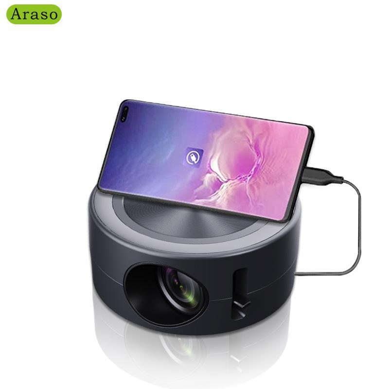 Portable Mini USB Interface Projector, HD Clear Image Home Theater Movie Projector, Lightweight Movie Projector for Home Theater & Outdoor Camping Use