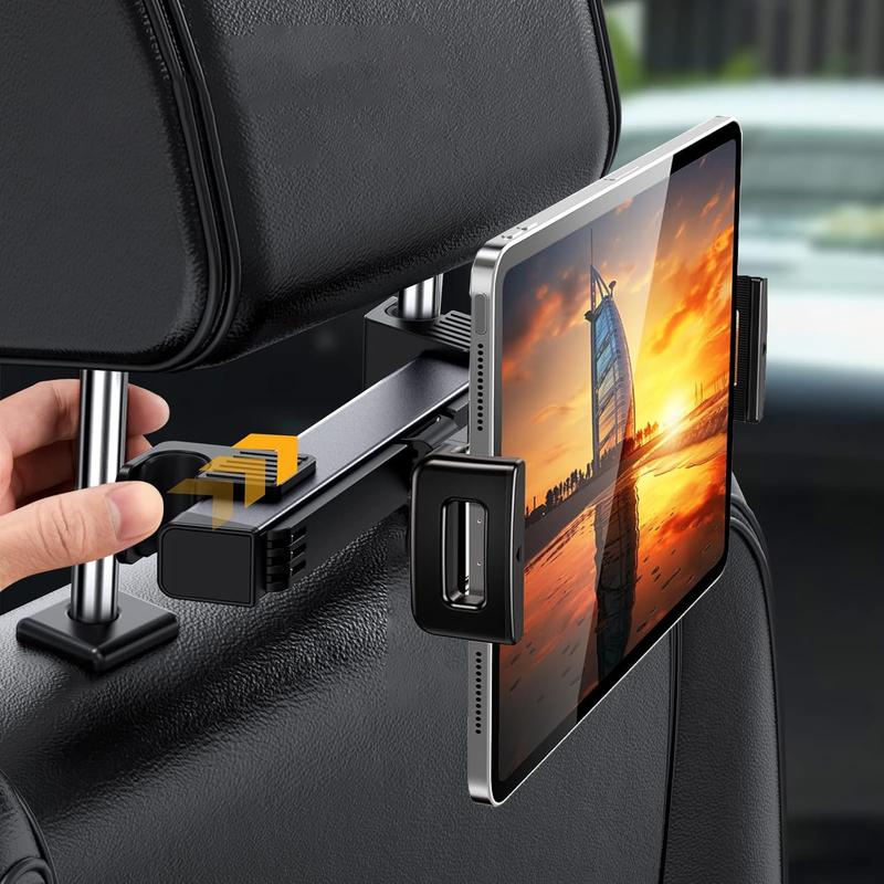 Car Headrest Tablet Holder - Adjustable Tablet Car Mount for Back Seat, Road Trip Essentials for Kids, for 4.7-10.2