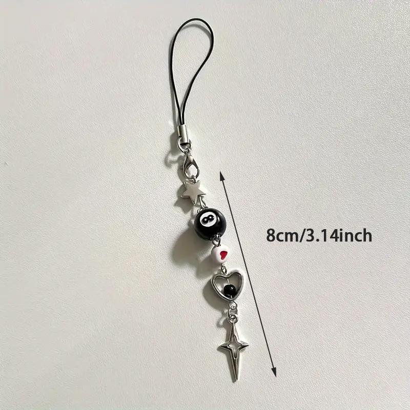 Heart & Star Design Phone Lanyard, Creative Design Decor Phone Charm, Phone Strap for Women & Girls, Mobile Phone Decorative Pendant, Phone Accessories