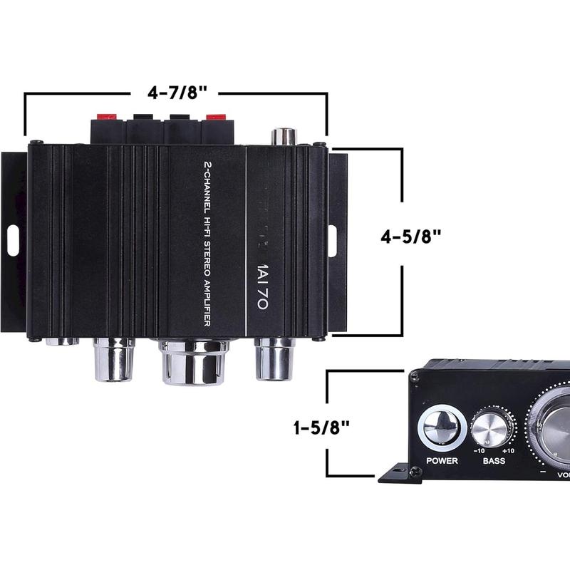 MA170 12V 2  Mini Digital Audio Power Amplifier for  or Mp3 Without Power Supply