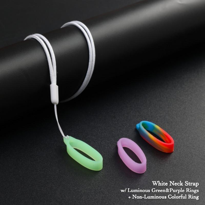 Luminous Silicone Ring Lanyards, 4 Counts Portable Hanging Ropes, Other Outdoor Accessories