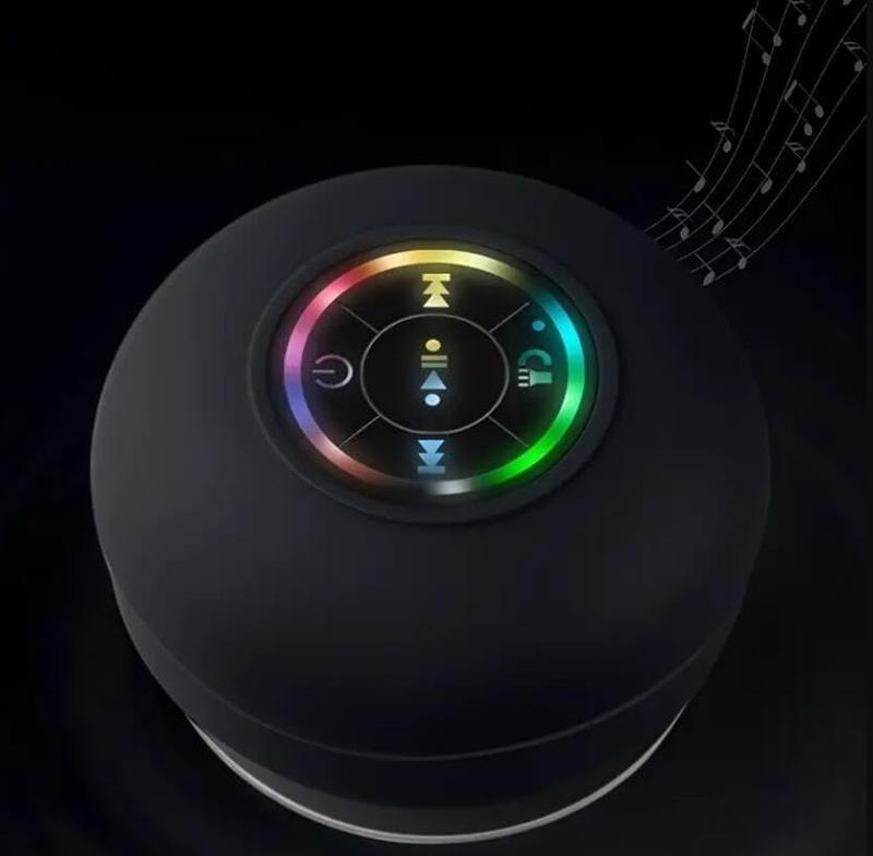 Shower Speaker Bluetooth Waterproof, USB Bathroom Suction Cup Bluetooth Shower Speaker, LED Colorful Light Up Bathroom Speaker, IPX4 Waterproof Speaker Shower for Girls Boys Men Women Kids. Audio Portable Stereo Connected Device Equipment Rechargeable