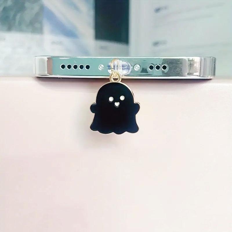 Cute Ghost Design Phone Dust Plug, 1 Count Phone Dust Plug Charm, Phone Accessories for iPhone & Samsung Galaxy Type-C Interface