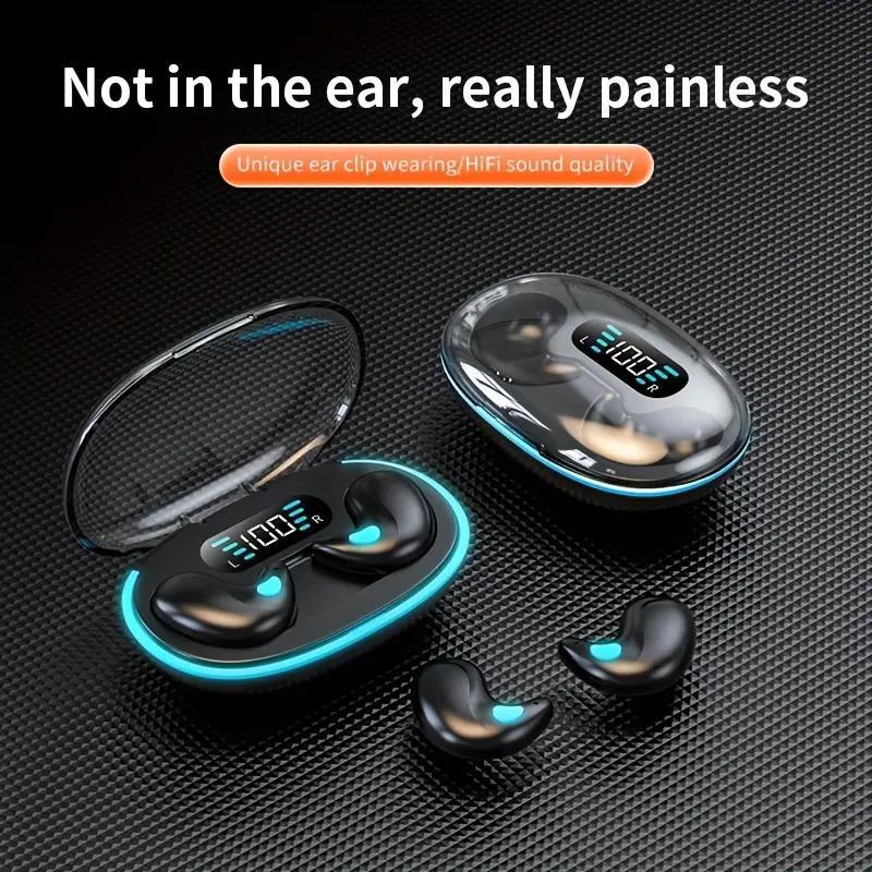 Wireless Headphones, Invisible Bluetooth-compatible Sleeping Earbuds, Noise Cancelling Headphones for Running, Exercising, Gaming Sports, Electronic Gaming Headset Audio, Travel Gadgets 2024, Back to School Gifts, Christmas Gifts for Friends