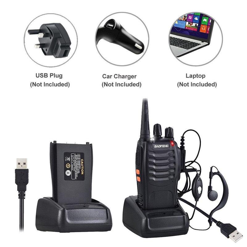 USB Rechargeable Walkie Talkie, 1 Count 16 Channel Two Way Radio, Portable Handheld Walkie Talkie for Outdoor Camping Hiking