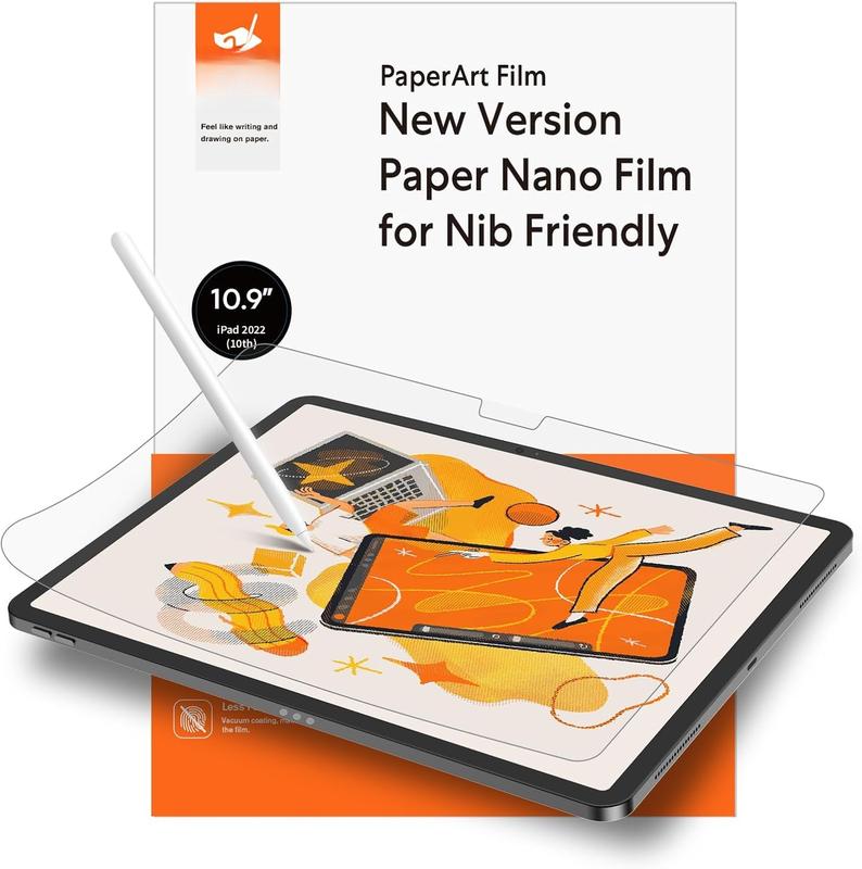 2 Pack Paperfeel Screen Protector Compatible with iPad 10th Generation (10.9 Inch, 2022), Write as Real Paper High Sensitivity Anti Glare Compatible with  Pencil