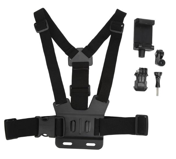 Mobile Phone and Camera Accessories - Adjustable Chest Mount Harness with Installation Bracket and Rotatable POV Holder Smartphone Cellphone