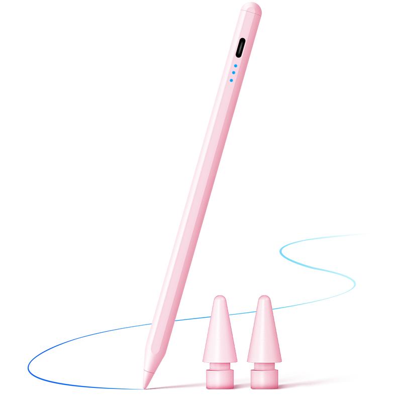 Stylus Pen for iPad 9th&10th Generation - iPad Pencil 2nd Generation, Fast Charge Active Pencil Compatible with 2018-2024 Apple iPad Pro11&12.9 inch, iPad Air 3 4 5,iPad 6-10,iPad Mini 5 6 Gen-Pink