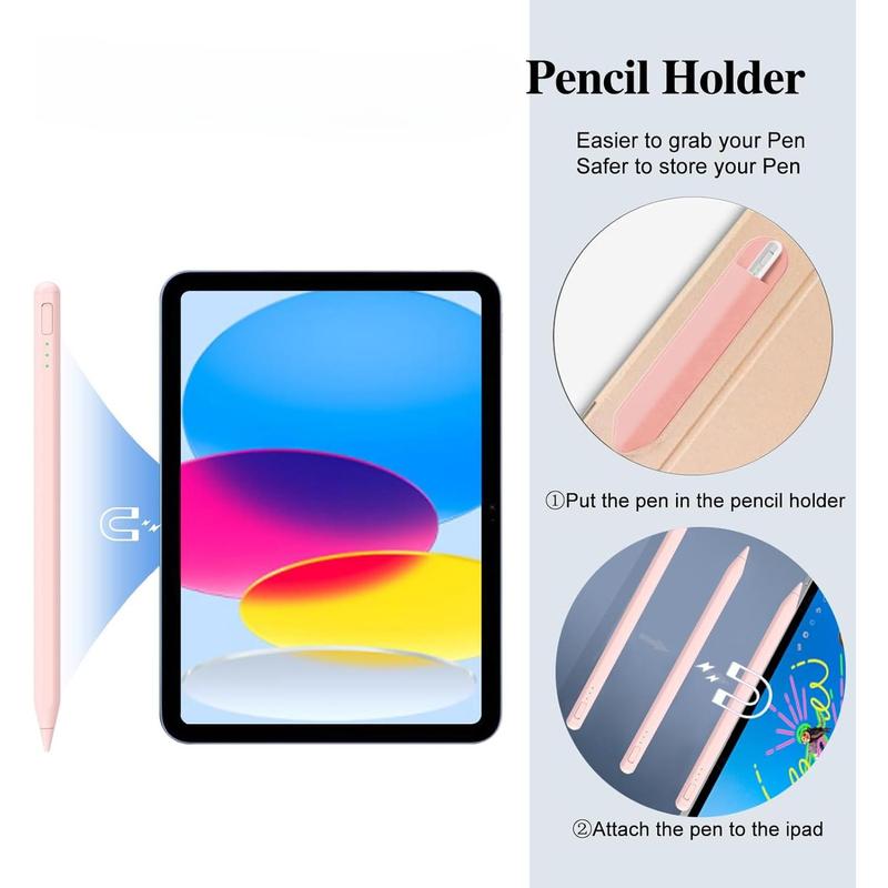 Stylus Pen for iPad10&9thGen,14Mins , with Pencil Holder,Palm Rejection, Tilt Sensitivity, for iPad Air11&13-inch(M2), iPad Pro 11&13-inch (M4),iPad 6-10th,iPad Pro 11 12.9 inch