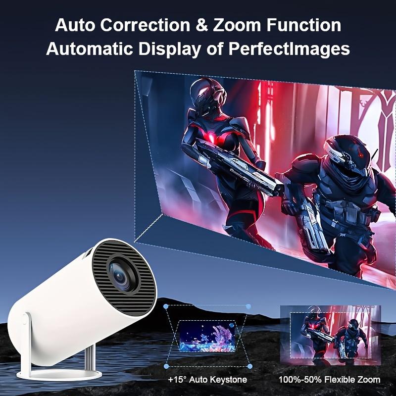 HY300 PRO Full HD Audio Projector, 4K Support, Android 11.0, 200-499 ANSI Lumens, 180° Adjustable Projection, Wi-Fi, LCD Display, USB Powered, Button Control, 4:3 Aspect Ratio, Home and Outdoor Cinema