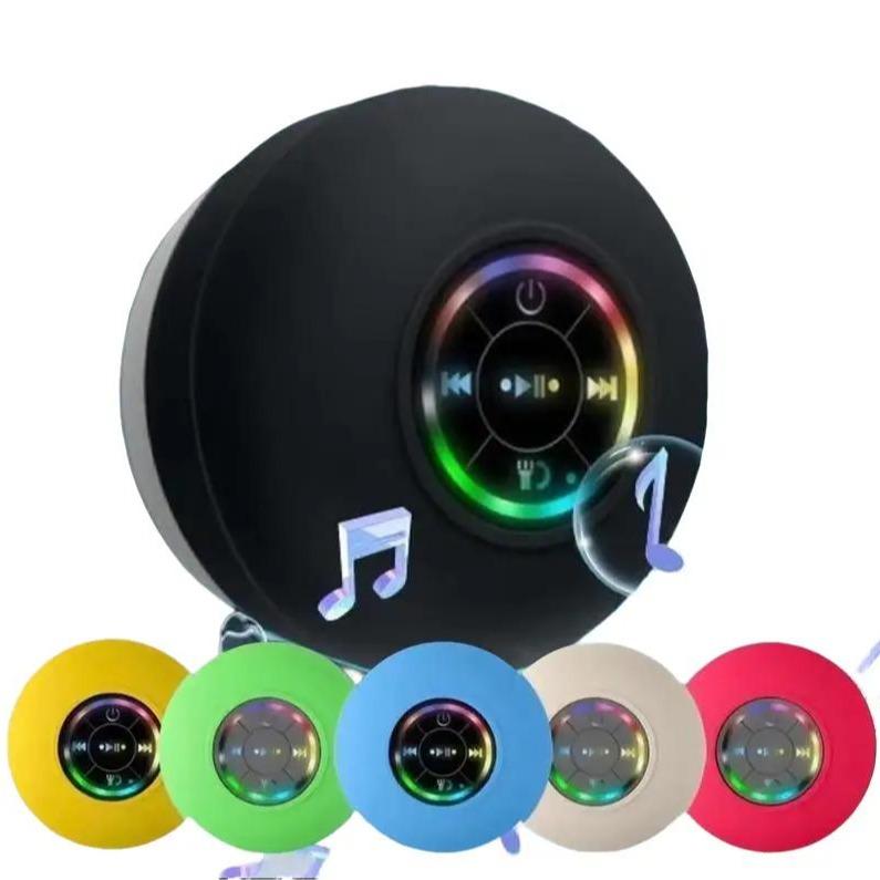 Waterproof Mini Bluetooth Shower Speaker with LED Light, Wireless Portable Speakerphone for Home and Shower, christmas 2024 ornament Audio Smartphone christmas 2024 ornaments