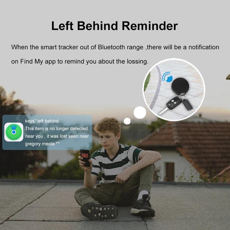 RSH Key Finder (ITag09 Black, 1 Pack)，Smart Bluetooth Tracker，Compatible with Apple Find My (iOS only)，Key Locator, Backpack, Wallet, Suitcase，IP65 Waterproof；  Device