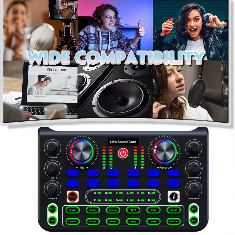 Professional Podcasting Equipment Bundle, USB Rechargeable Condenser Microphone with Voice Changer, Studio Equipment for Live Broadcast & Streaming Singing