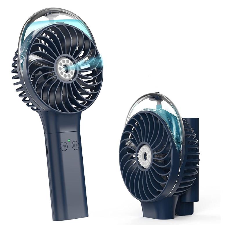 PANERGY Portable Handheld Misting Fan, Battery Operated Personal Spray Water Mist Fan, Rechargeable Mister Fan, Mini Foldable Travel Usb Fan Mobile