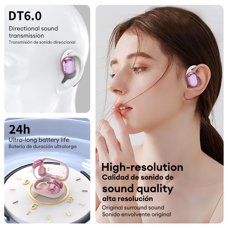 HYUNDAI Y16 Open Free Wireless Bluetooth Earphones For Listening To Music & Calling, Support 75 Languages Bluetooth Translation & Meeting Summary Function Headphones