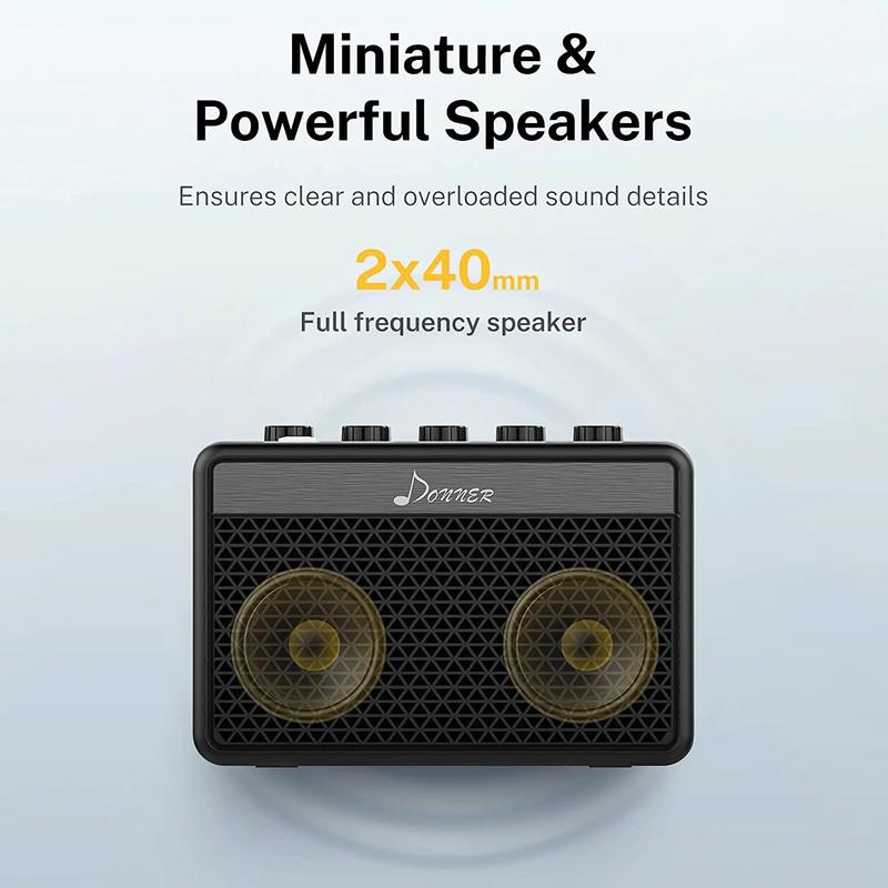 Mini Guitar Amp Small Electric Guitar Amplifier 5W Portable for Desktop Practice with a Retro British Tone DA-10 - YOUTH MUSIC