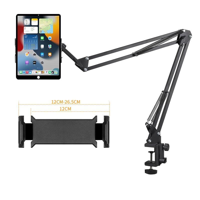 〖Black Friday〗UGIFT Adjustable Tablet Stand for Desk, Carbon Steel Tablet Phone Holder for Bed, Flexible Tablet Arm Clamp Compatible with iPhone,iPad,Galaxy,Switch。 Accessories Smartphone Mount Computer