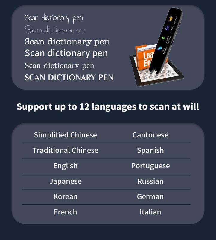 2024 New Electronics Translation Pen (1 Box), Electronics Portable Smart Pen with 112 Language, Digital Scan Translator Pen, Support 2-way Translation (requires Wifi Connection), Electronics Education Devices, Back to School Gifts,Black Firday