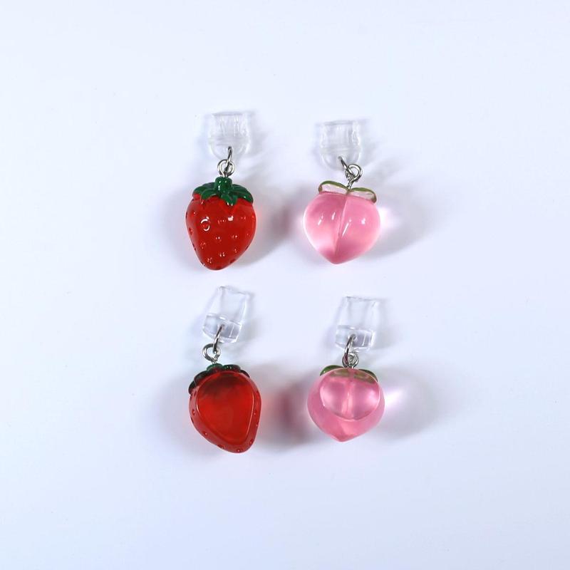 Cute Strawberry Peach Design Phone Dust Plug (1 Count), Creative Phone Dust Plug, Phone Accessories for iPhone & Samsung