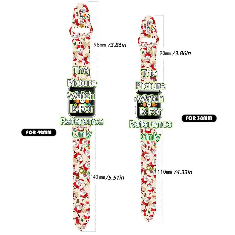 Silicone Watch Band, Fashionable Watch Band for Women & Men, Wearable Accessories Compatible with Apple Watch Series 9 8 SE 7 6 5 4 3 2 1