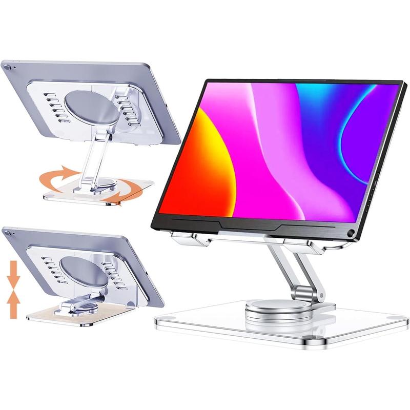 Foldable iPad Stand Tablet Stand for Desk, Adjustable Desktop Tablet Holder, Portable iPad Holder 2024 iPad 10th Generation Accessories for Home Office Kindle 2024 iPad Pro Mini 4-15.5