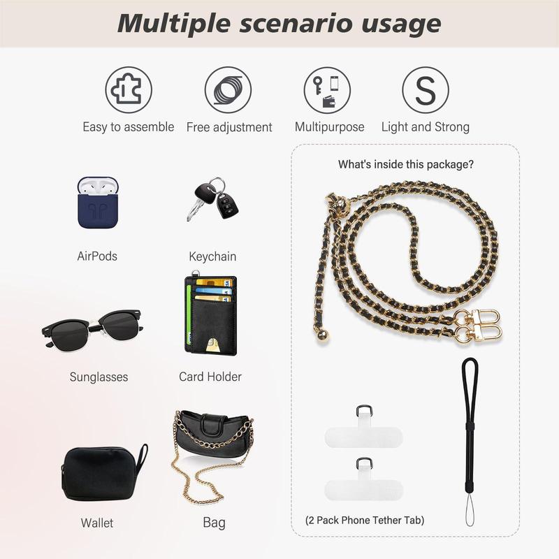 Universal Phone Crossbody Strap, Anti-theft Phone Lanyard, Multifunctional Crossbody Patch Phone Lanyards Compatible with Most Smartphones