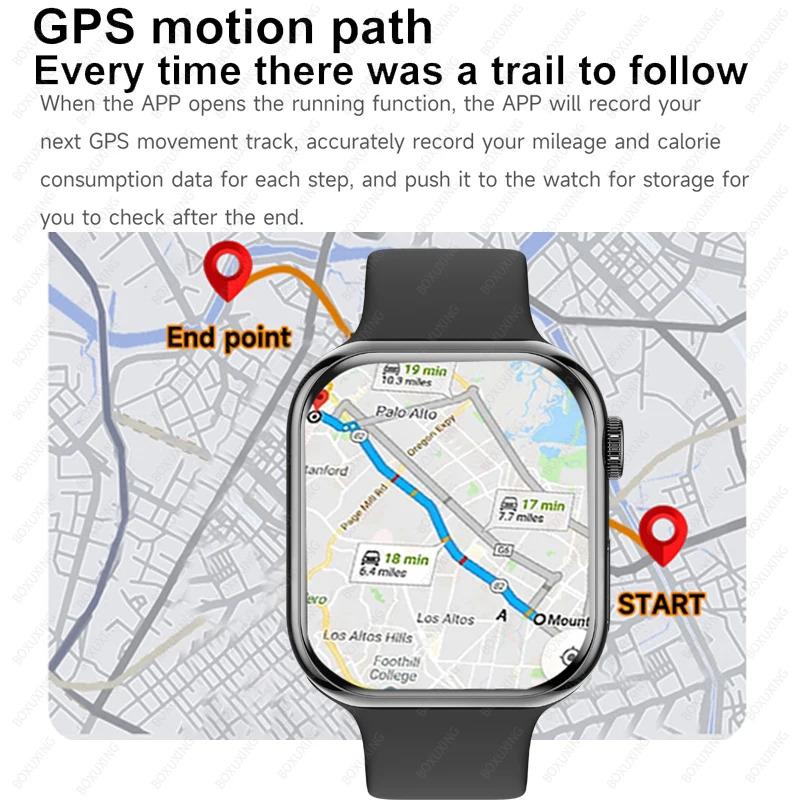 For Apple Watch 10 New GPS NFC Smart Watch Men Women Wireless Charging BT Call Waterproof HD AMOLED Smartwatch For Android IOS Bluetooth Device