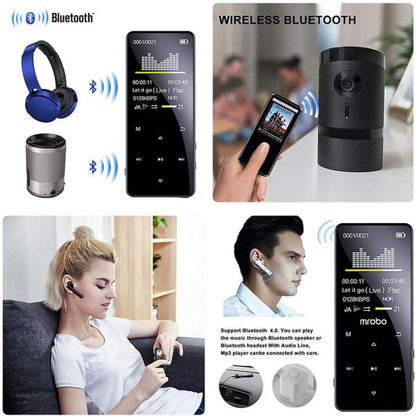 Support 128GB MP4 MP3 Player Bluetooth Lossless Music FM Radio Recorder Sport