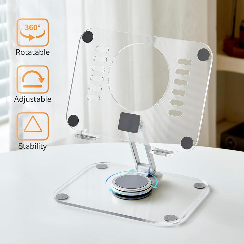 Adjustable Foldable Tablet Stand, Fully Adjustable Desktop iPad Stand, iPad Accessories for Office Kindle Compatible with 4-12.9