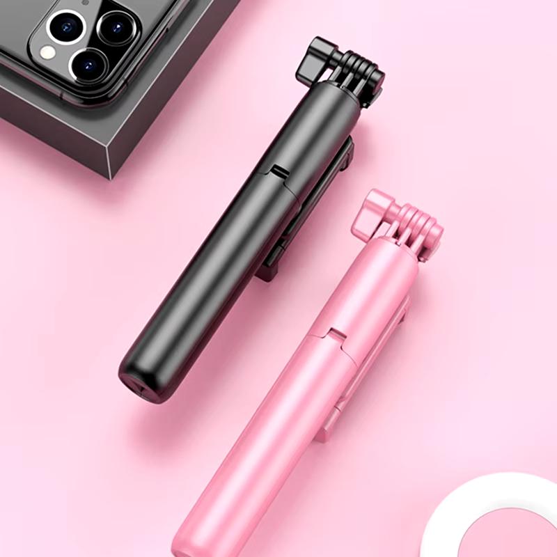 Ultimate 6 in 1 Bluetooth Wireless Selfie Stick Portable Ring Fill Light Folding Stand for Iphone Makeup Video Live Studio